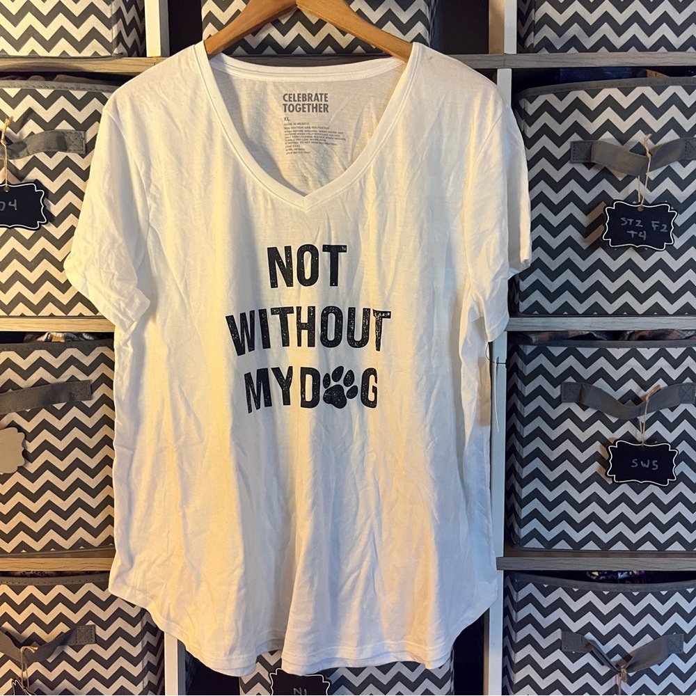 White Graphic Tee for Dog Lovers